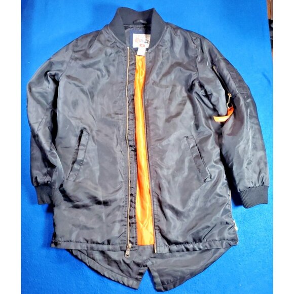 Swiss Cross Original Trailblazer Black Bomber Jacket Youth Size Large (14/16) - Picture 1 of 16